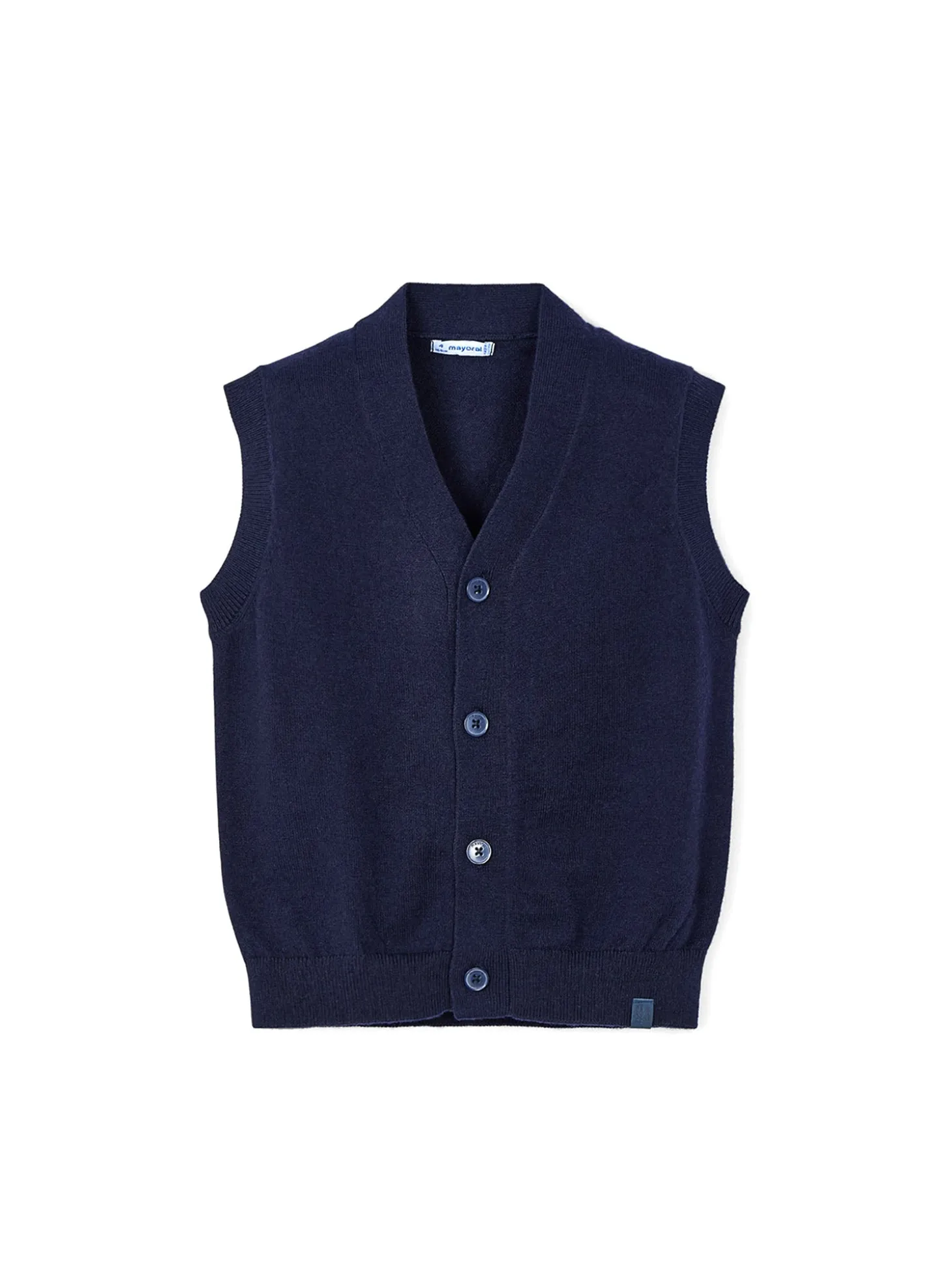 Gilet tricot in maglia blu