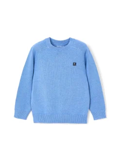 Girocollo basic celeste
