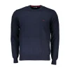 Girocollo basic con logo sul petto blu