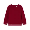 Girocollo basic profili a contrasto rosso