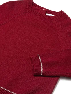 Girocollo basic profili a contrasto rosso