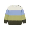 Girocollo colorblock verde multi