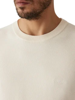 Girocollo Ferdie con logo sul petto panna