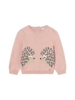 Girocollo jacquard rosa
