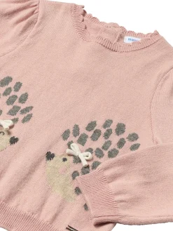 Girocollo jacquard rosa