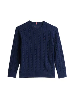 Girocollo junior a trecce blu