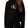 Girocollo kids basic con logo frontale nero