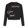 Girocollo kids logo handwriting nero