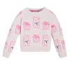 Girocollo manica lunga allover Teddy rosa