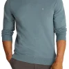 Girocollo manica lunga cotone silk blend verde acqua
