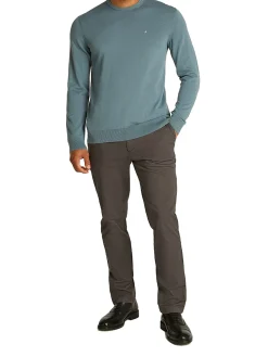 Girocollo manica lunga cotone silk blend verde acqua