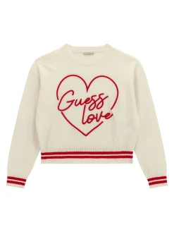 Girocollo manica lunga love bianco
