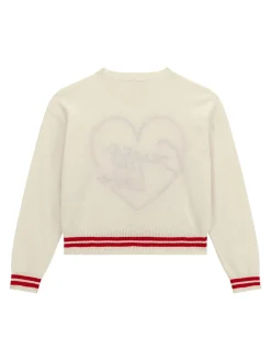 Girocollo manica lunga love bianco