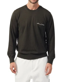 Girocollo manica lunga signature logo verde