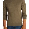 Girocollo manica lunga waffle texture verde