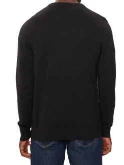 Girocollo slim fit essential in cotone nero