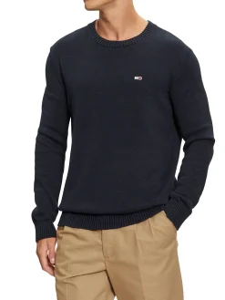 Girocollo slim fit tjm essential blu