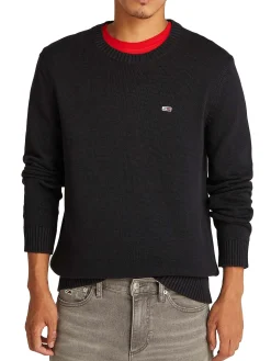 Girocollo slim fit tjm essential nero