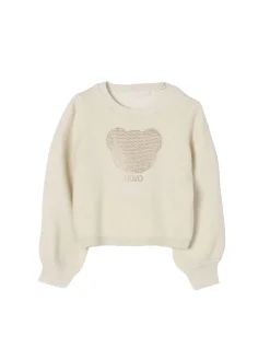 Girocollo teddy con borchiette burro/oro