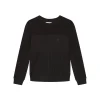Girocollo teen 3 texture monogram nero