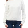 Girocollo traforato english crema