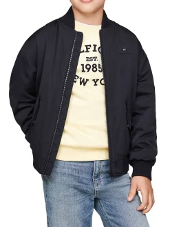 Giubbino bomber Kids con zip monotype blu