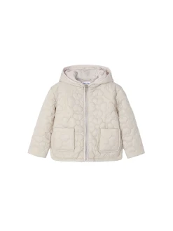Giubbino cappuccio flowers beige