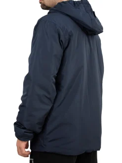Giubbino con cappuccio reversibile blu