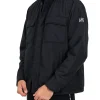 Giubbino con due tasconi e zip Crinkle nero