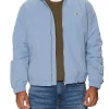 Giubbino con zip tjm essential celeste