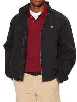 Giubbino con zip tjm essential nero