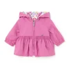 Giubbino reversibile con cappuccio neonata fucsia