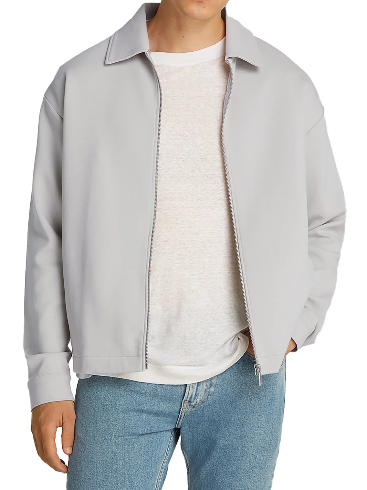 Giubbino zip tech interlock panna