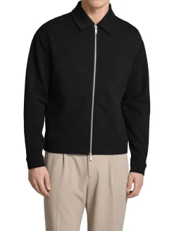 Giubbino zip tech interlock nero