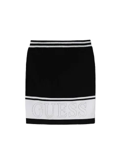 Gonna midi bicolor sweater nero
