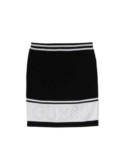 Gonna midi bicolor sweater nero