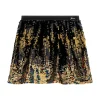 Gonna mini sequins oro/nero