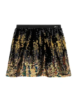 Gonna mini sequins oro/nero