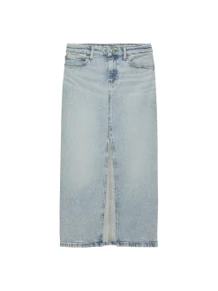 Gonna teen lunga in denim chiaro