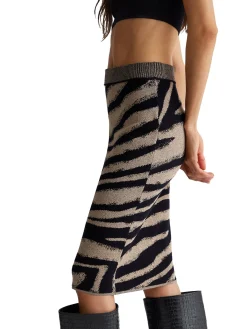 Gonna zebra lurex nero/oro