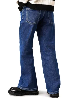 Jeans a gamba larga authentic in denim medio