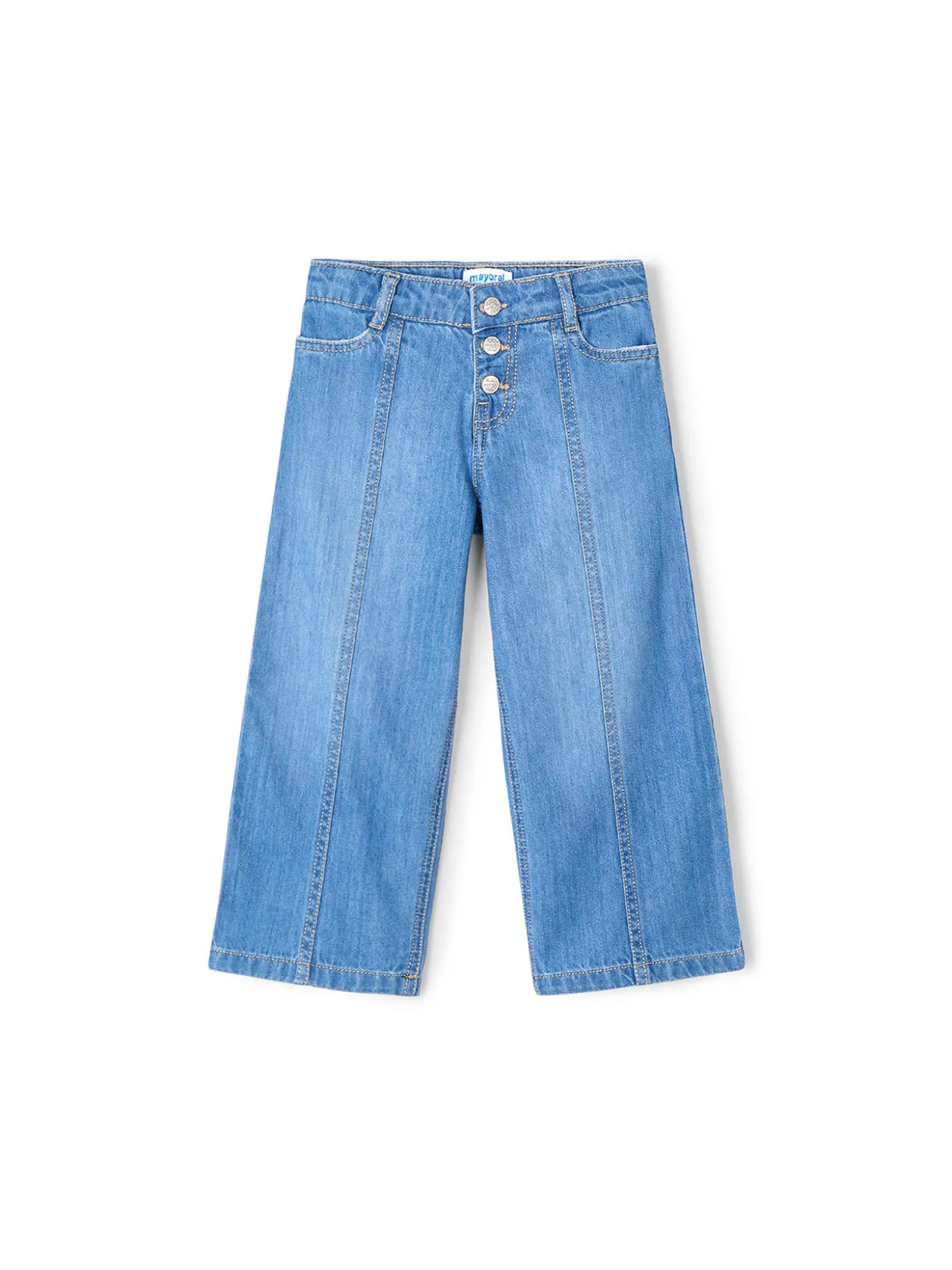 Jeans a palazzo blu medio