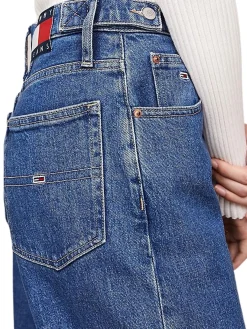 Jeans a vita alta in denim