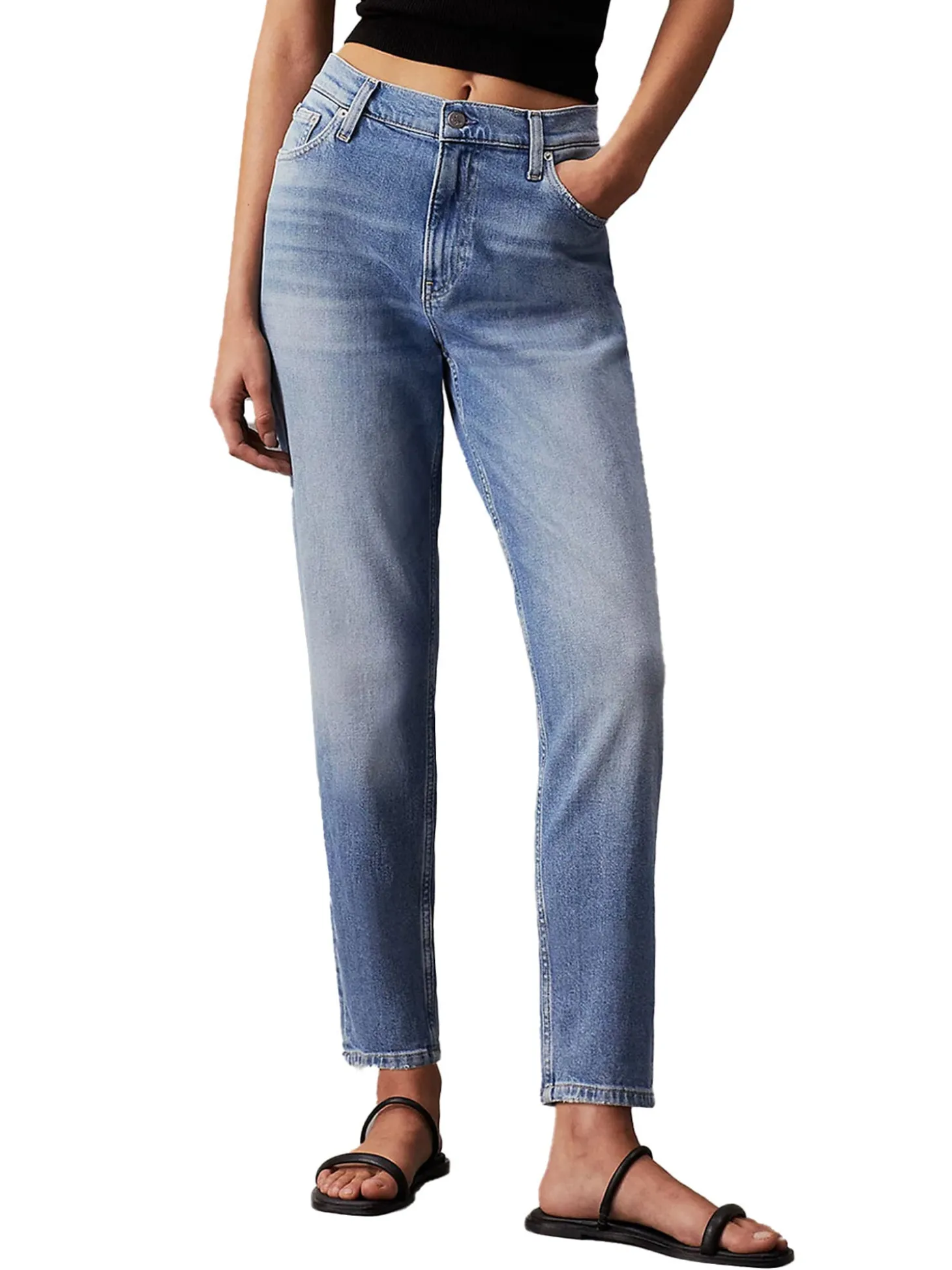Jeans a vita alta mom fit