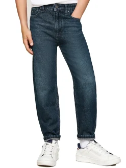 Jeans affusolati teen green cast wash denim scuro