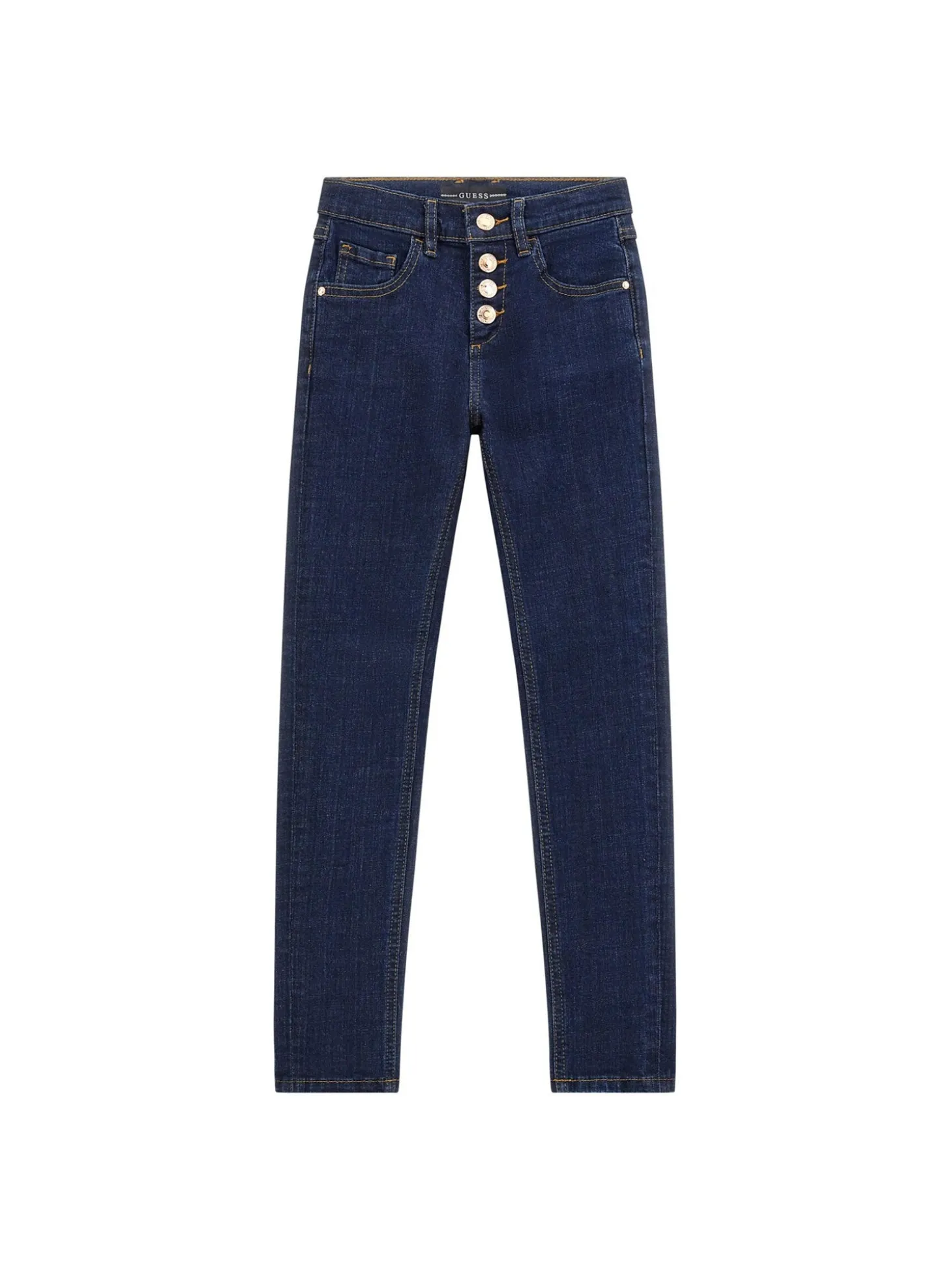 Jeans alta vita skinny stretch denim scuro