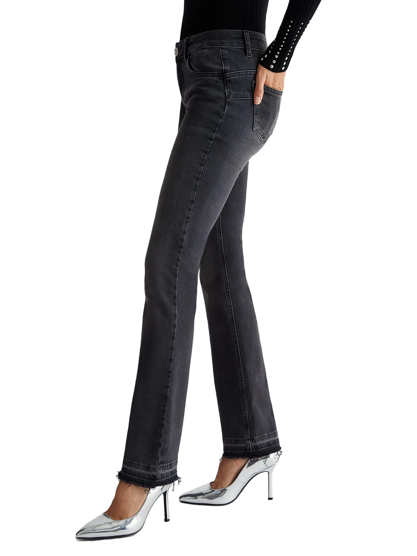 Jeans bottom up fly rw black denim