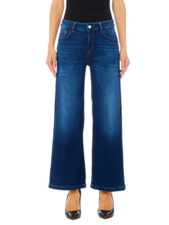Jeans bottom up parfait cropped denim scuro