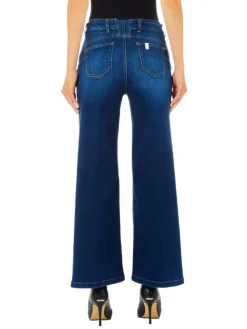 Jeans bottom up parfait cropped denim scuro