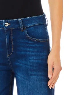 Jeans bottom up parfait cropped denim scuro
